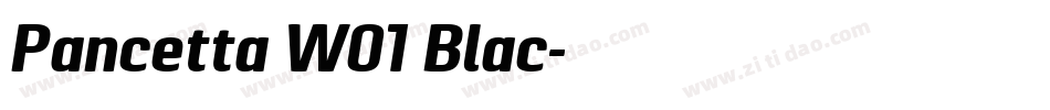 Pancetta W01 Blac字体转换